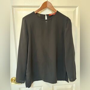 🖤 Max Mara Studio Black Tunic Blouse – Size M
